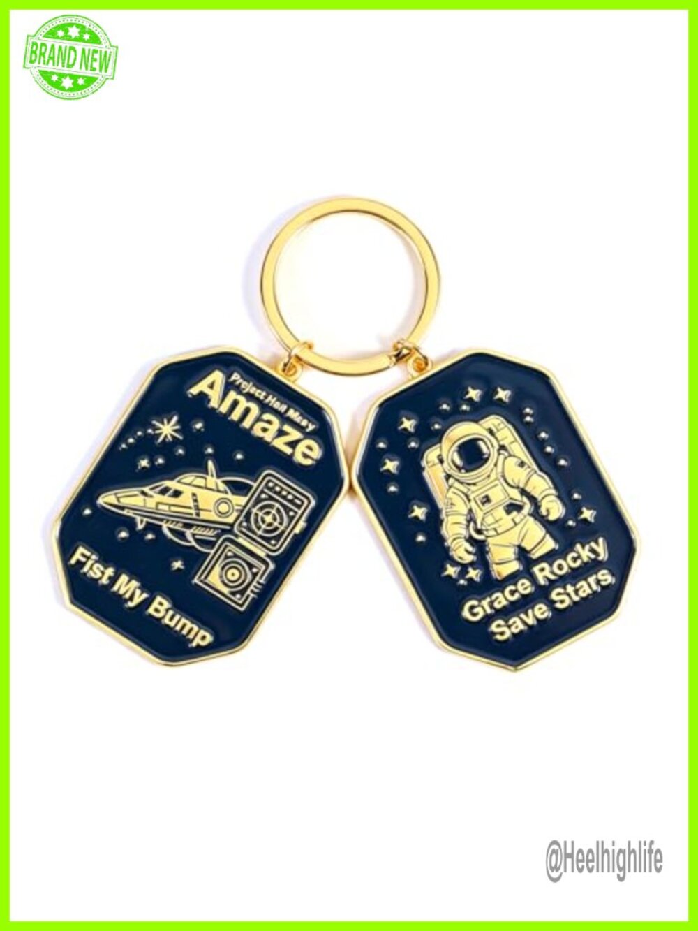 Stainless Steel Project Hail Mary Rocky Astronaut Keychain Clip